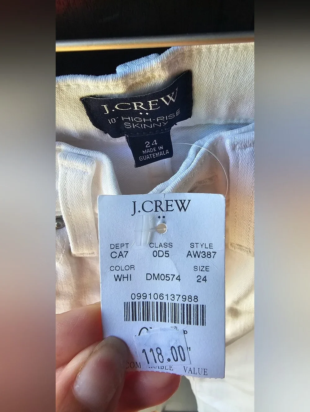 J. Crew Women’s White Skinny Jeans NWT